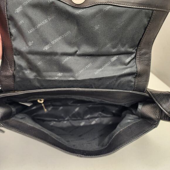 Vintage American Angel Black Leather Handbag NWT - Picture 5 of 15